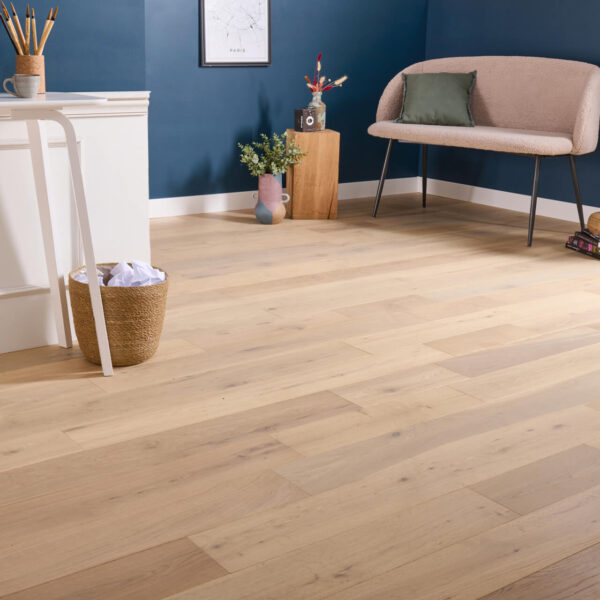 parquet contrecollé chêne Kristal aspect bois brut