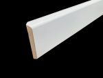 Plinthe médium (MDF) revêtue blanc - 13 x 80 mm - 1 bord arrondi ou bords droits