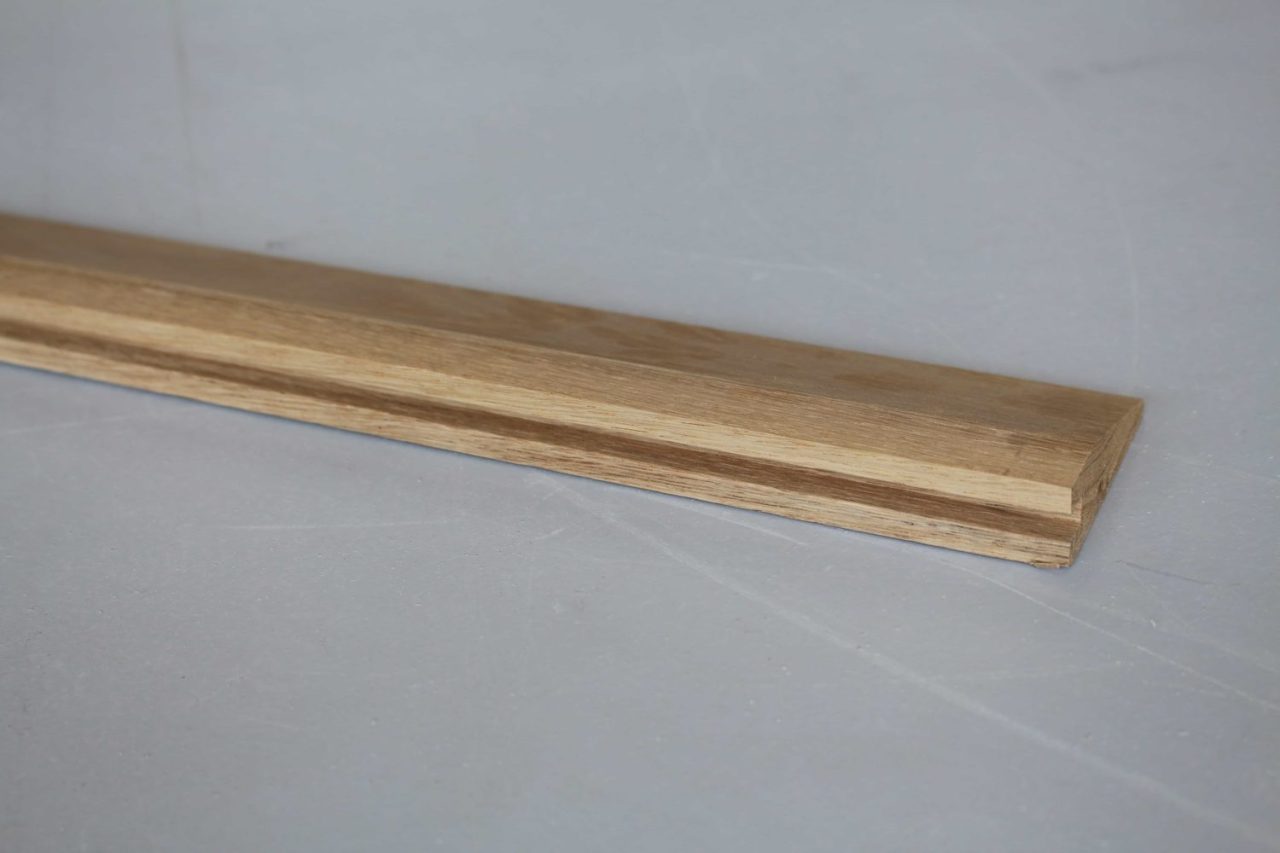 Barre de seuil à la suisse en chêne massif 22 x 70 mm