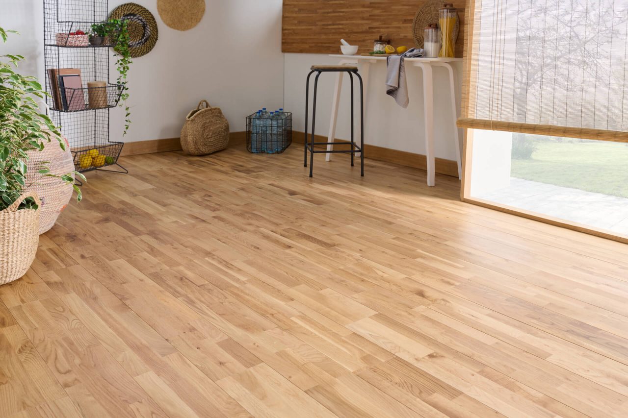 parquet chene massif easiklip 3 Frises sable