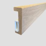 plinthe électrique chêne massif 22x68mm