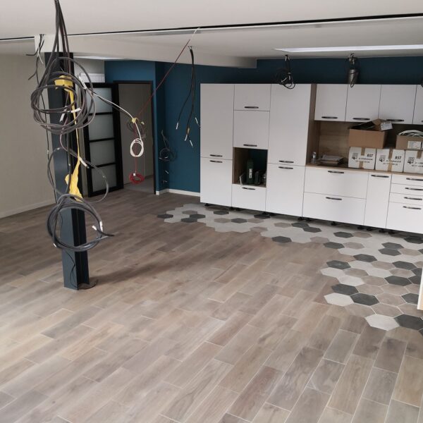 réalisation parquet pierre de lune 18 x 180 mm à Lille