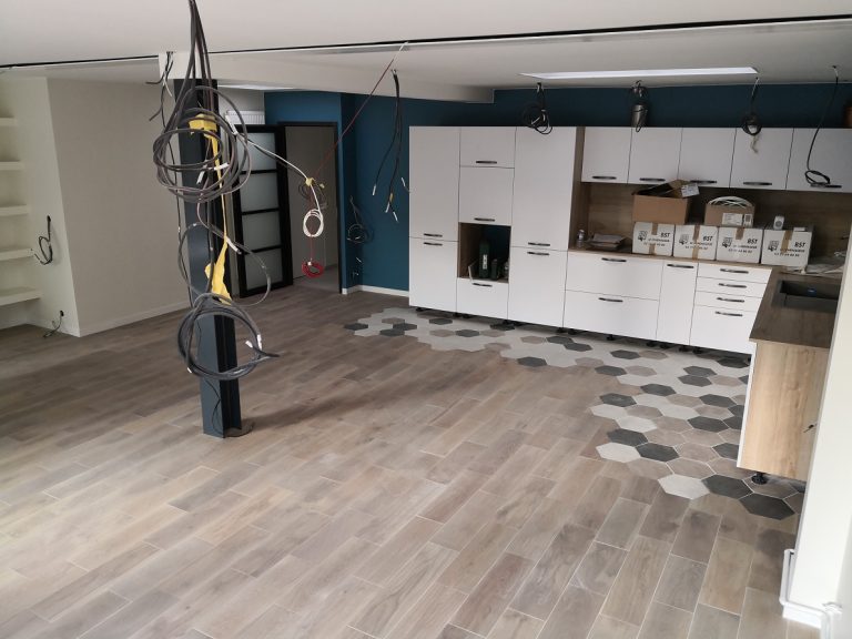 réalisation parquet pierre de lune 18 x 180 mm à Lille