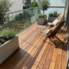 Terrasse en teck clipsable 32x97