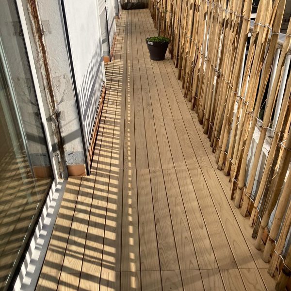 terrasse clipsable en cedre