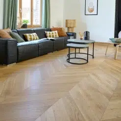 [ECHANTILLON] - Parquet chêne massif - Point de Hongrie - 18  x 125 mm - Naturel