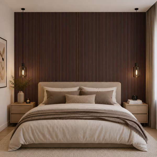 panneau acoustique marron