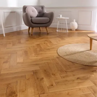 parquet a batons rompus en chene massif coloris fumé
