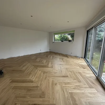 réalisation parquet chêne massif bâtons rompus naturel