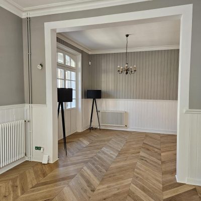 réalisation parquet point de hongrie