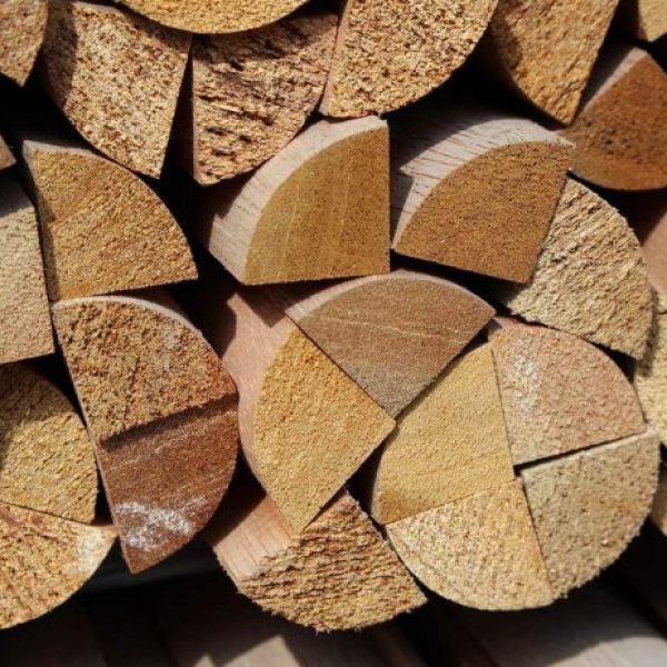 quart de rond bois exotique massif 17 x 17 mm